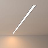 Линейный светодиодный встраиваемый светильник 128см 25Вт 3000К матовое серебро 100-300-128