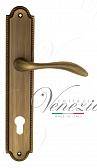 Дверная ручка Venezia на планке PL98 мод. Alessandra (мат. бронза) под цилиндр